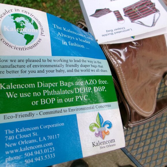 Kalencom New Orleans 2960 Chocolate Corduroy Laminated Diaper Buckle Bag NEW NWT - Picture 6 of 16